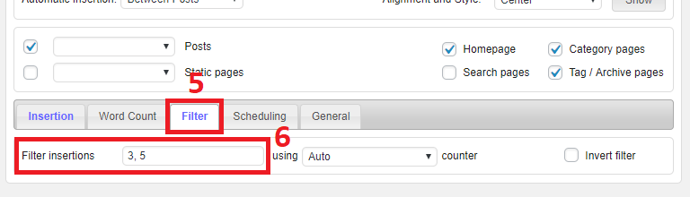 setting in feed ads